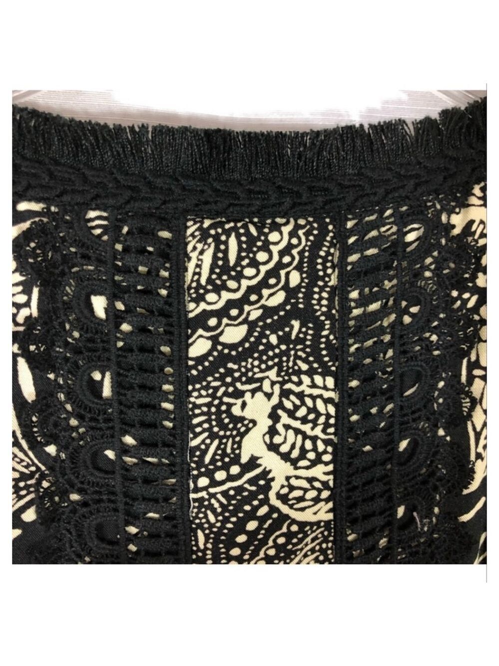 Anthropologie Holding Horses Suraja Paisley Tunic Dress High Low Fringe 4 - Picture 6 of 10